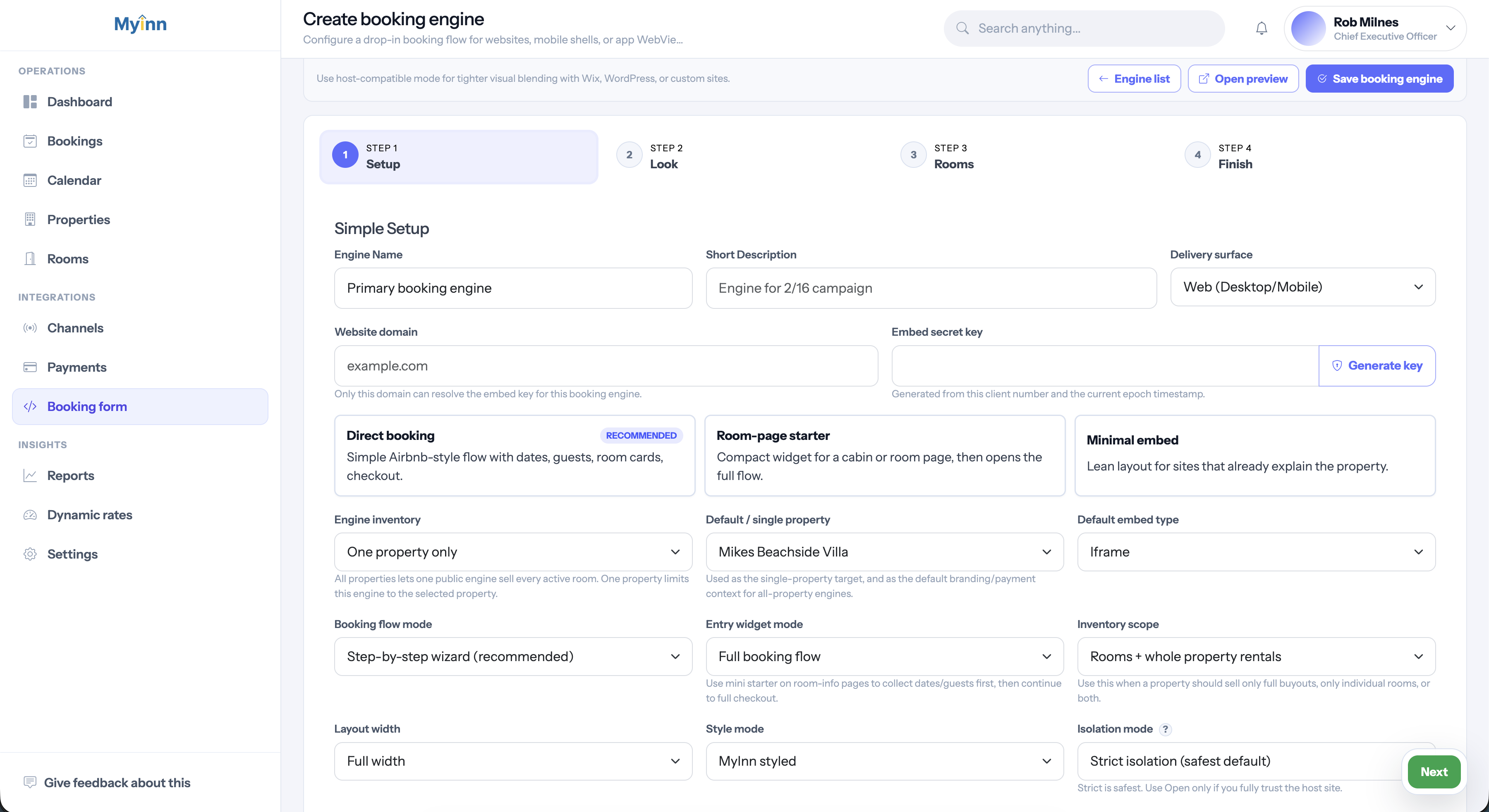 MyInn Booking Engine screenshot