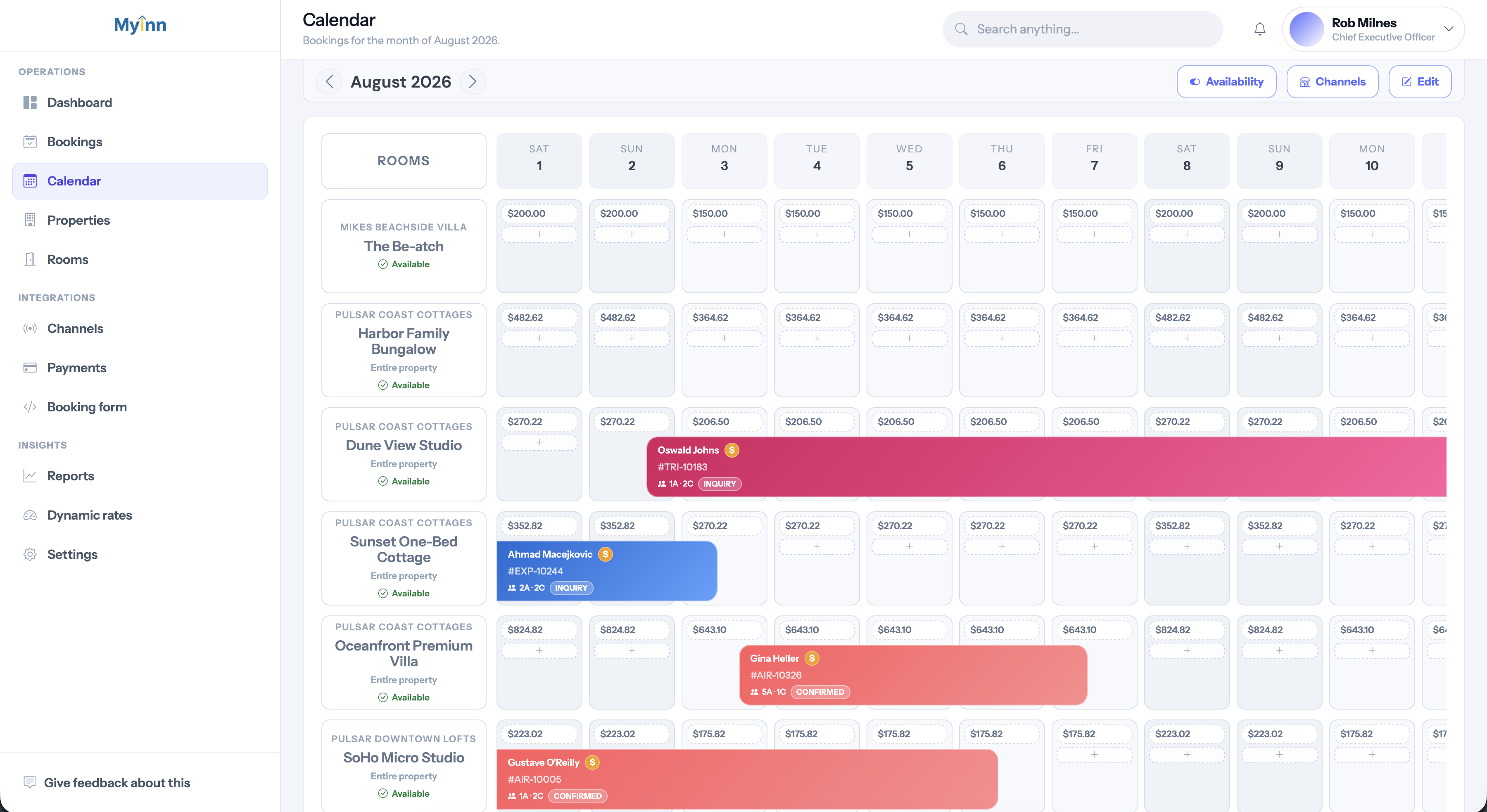MyInn Calendar screenshot
