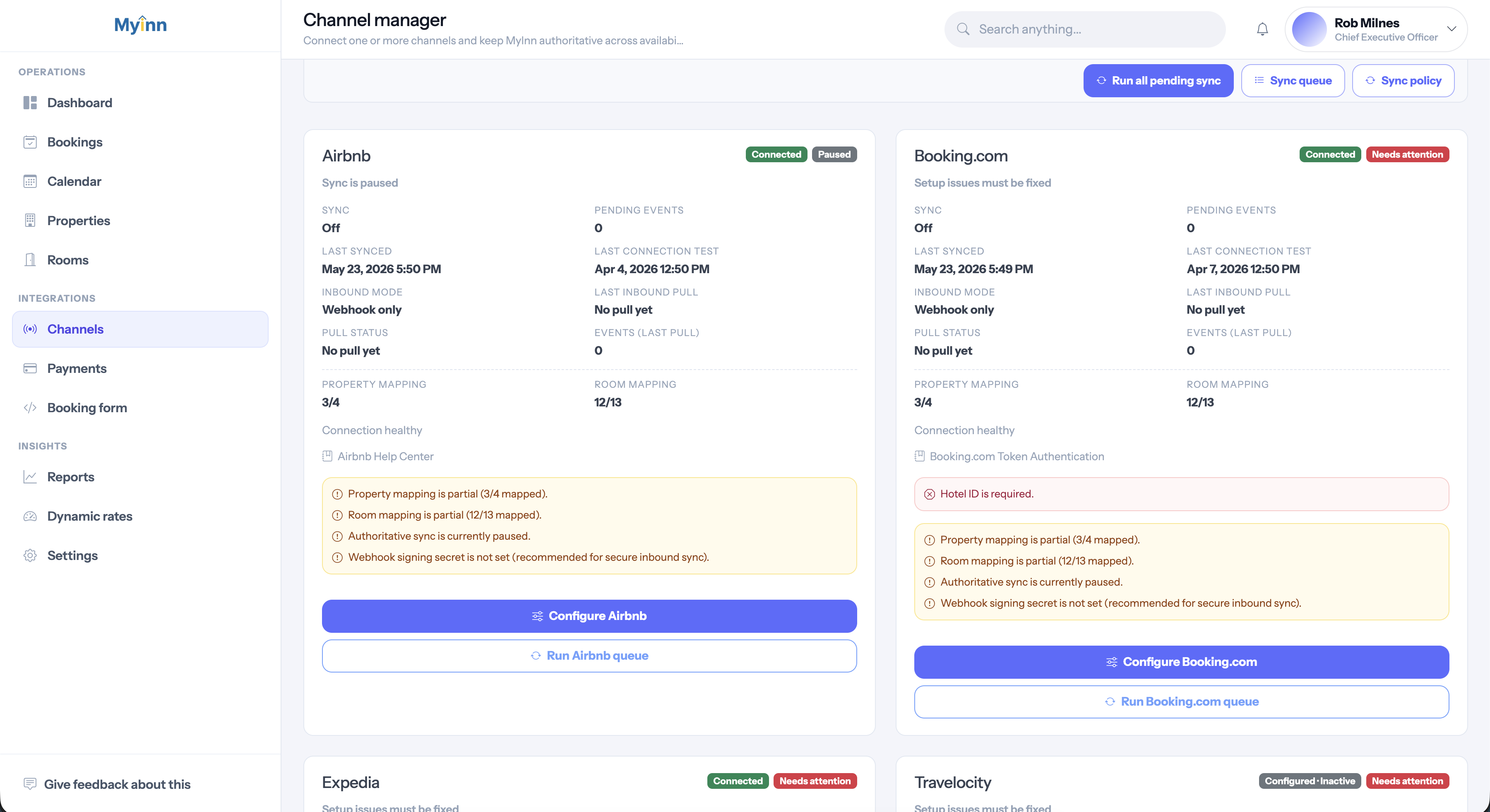 MyInn Channel Manager screenshot