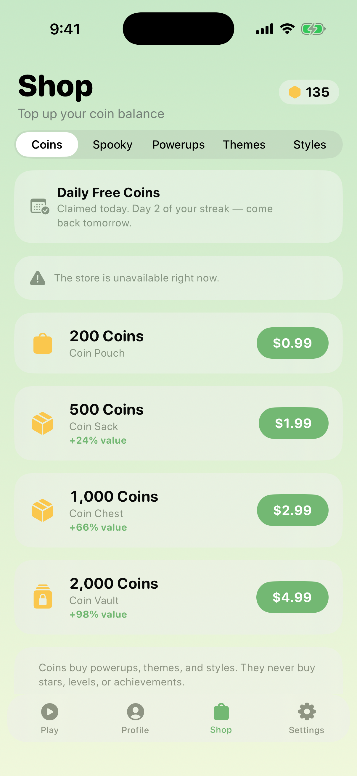 PolyWords Shop screenshot