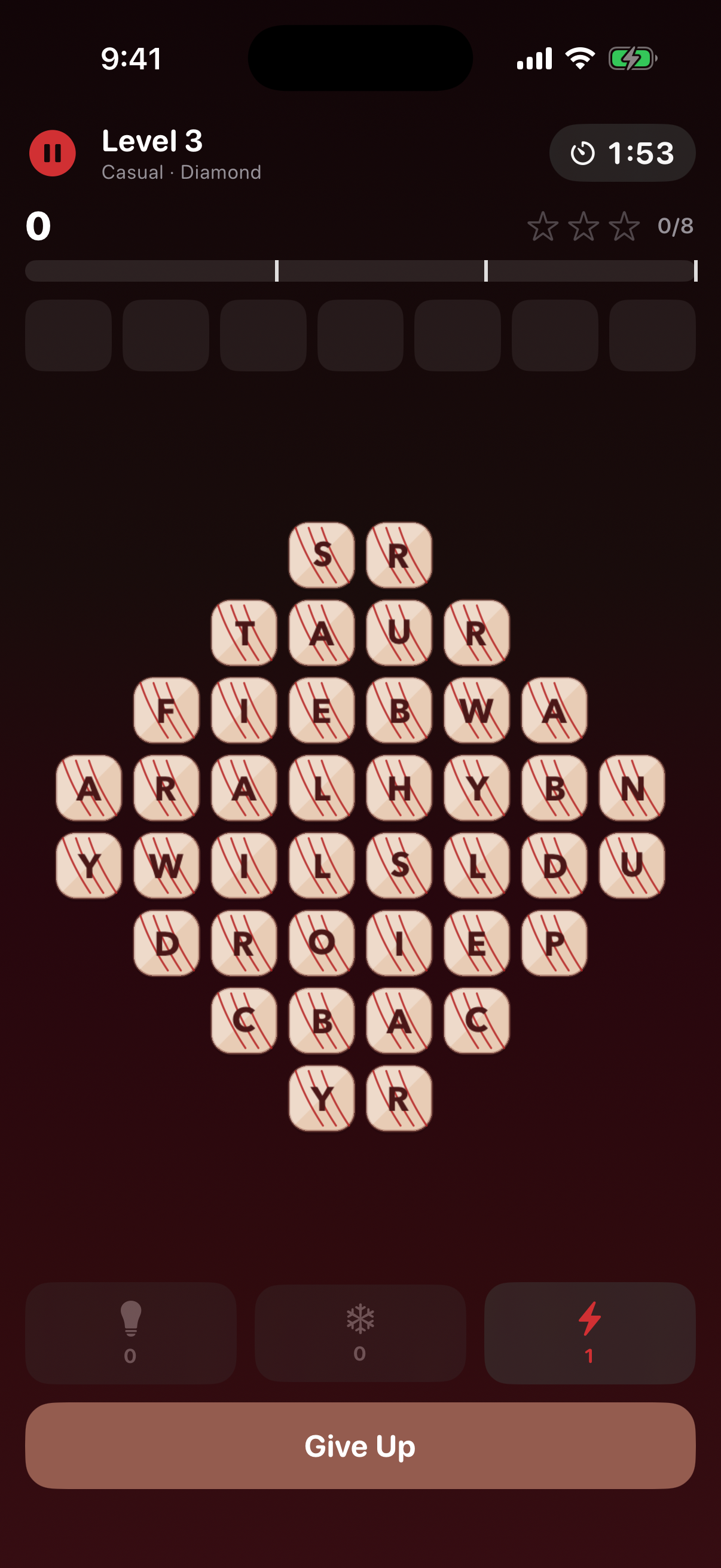 PolyWords Slasher Night theme screenshot