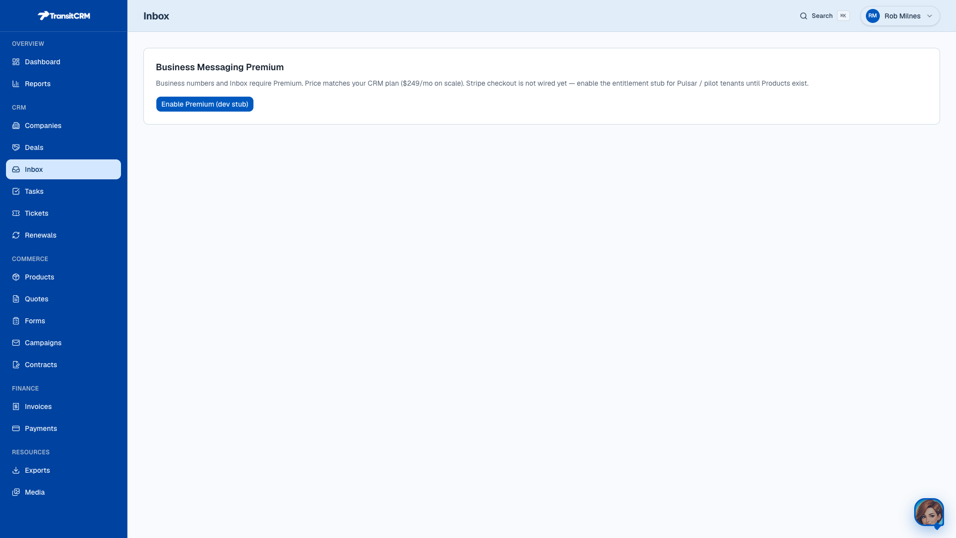 Transit Inbox premium messaging